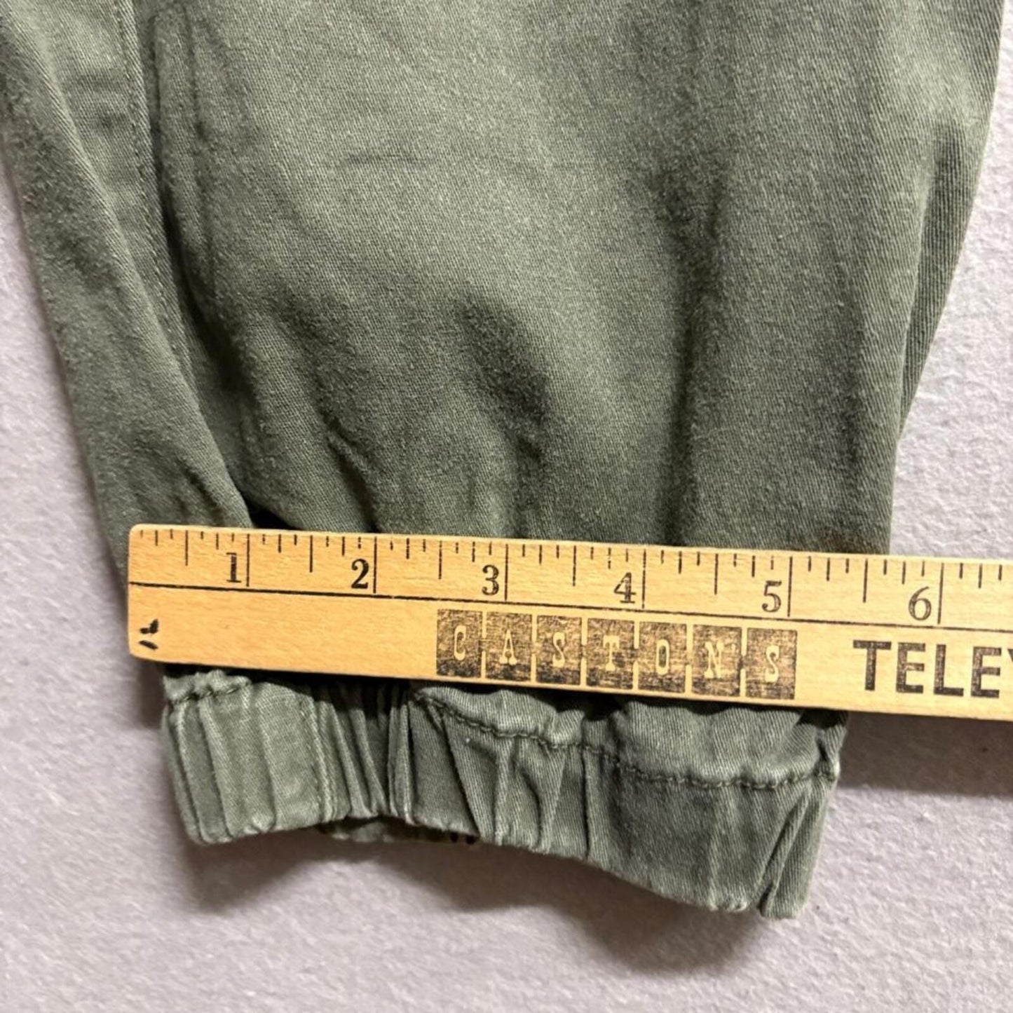 Victorious Mens Cargo Jogger Pants XL Green Cotton Blend Elastic Waist
