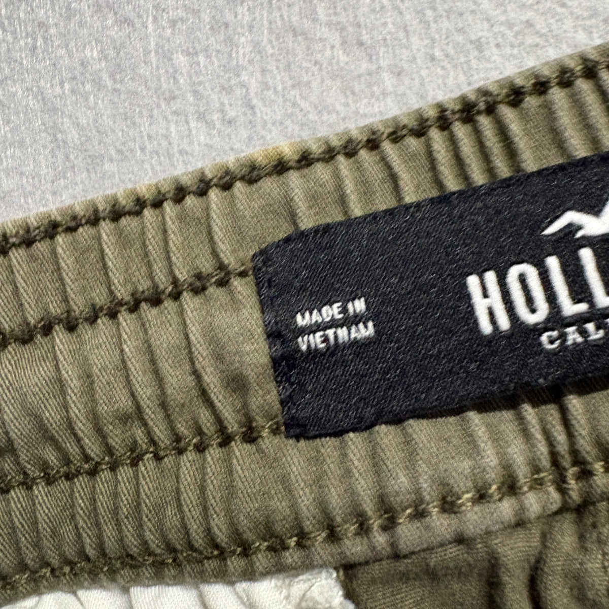 Hollister Advanced Stretch Skinny Jogger Pants Mens XS Olive Green Moto Utility