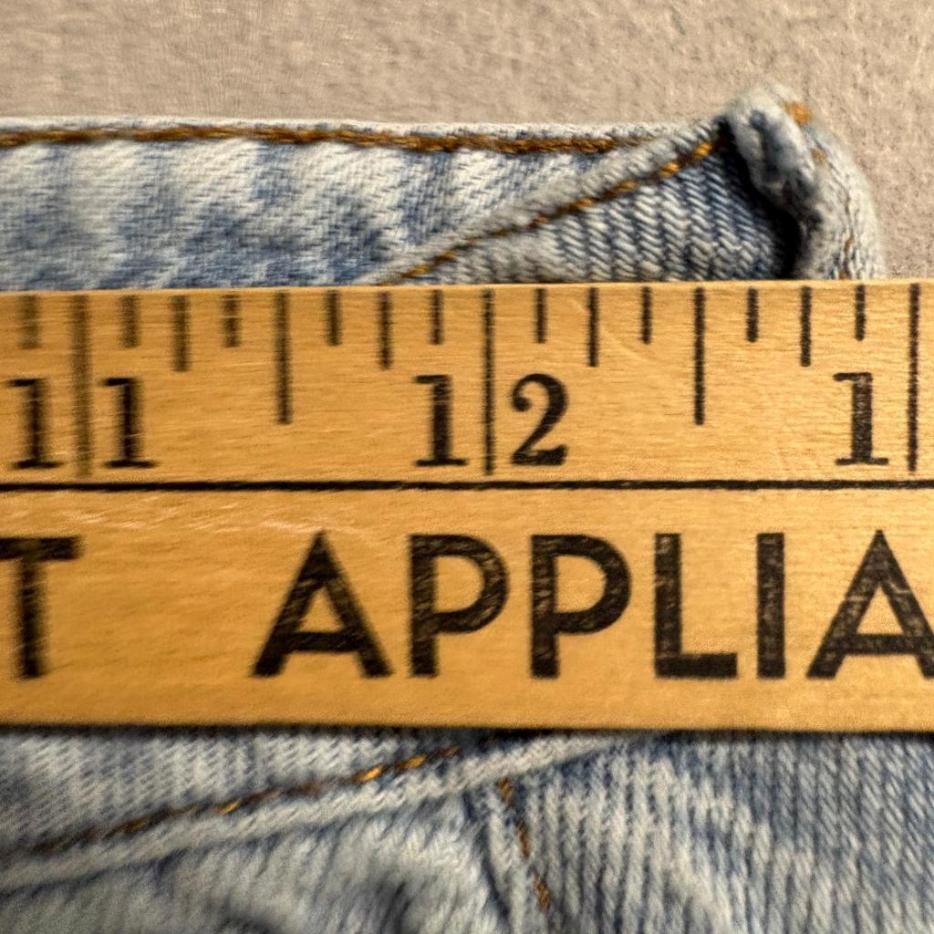 SONG Denim Cargo Jogger Pants Womens 00/23 Light Wash Blue Cotton High Rise
