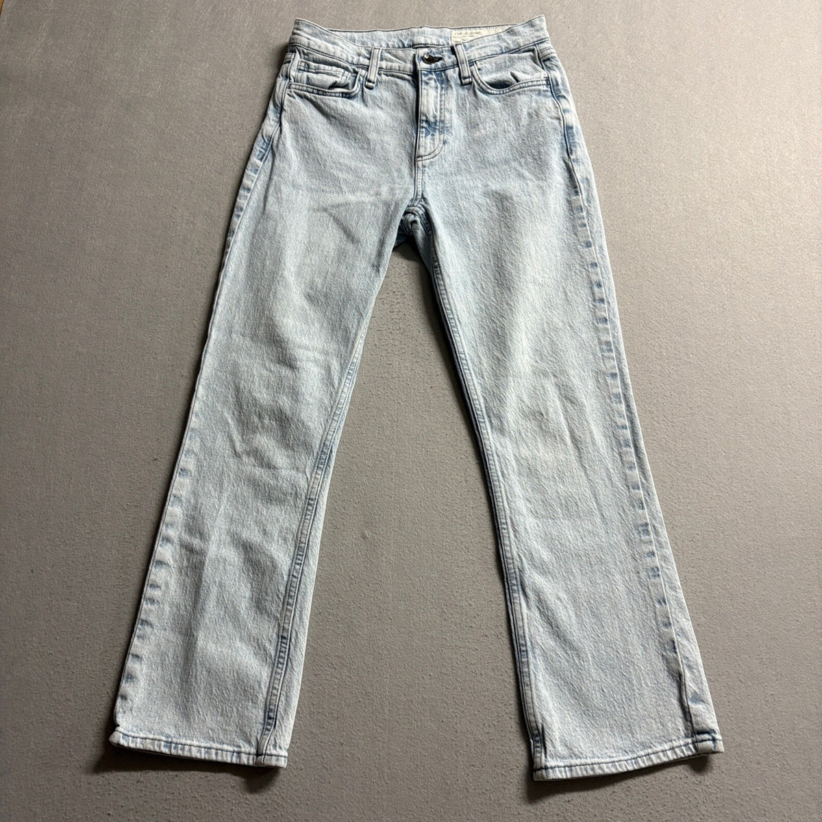 Rag & Bone Piper Crop Straight Leg Jeans Womens Size 25 Hatfield Light Wash