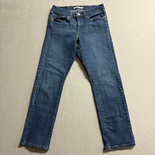 Levi's Classic Straight Jeans Womens Size 4 S 27x28 Medium Wash Blue Denim Pants