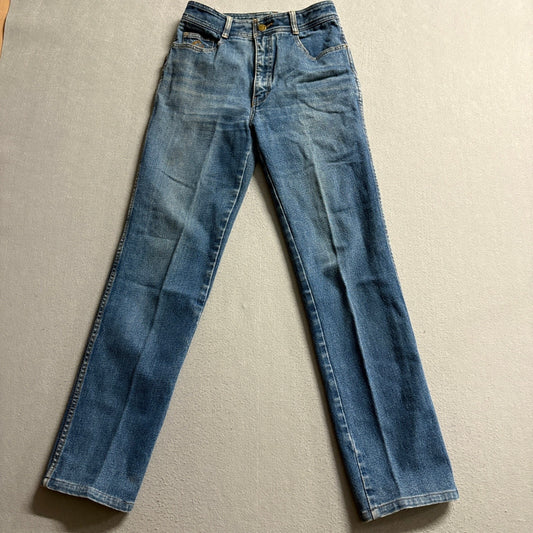 Vintage Jordache High Waist Straight Leg Jeans Womens Size 29 Medium Wash Blue