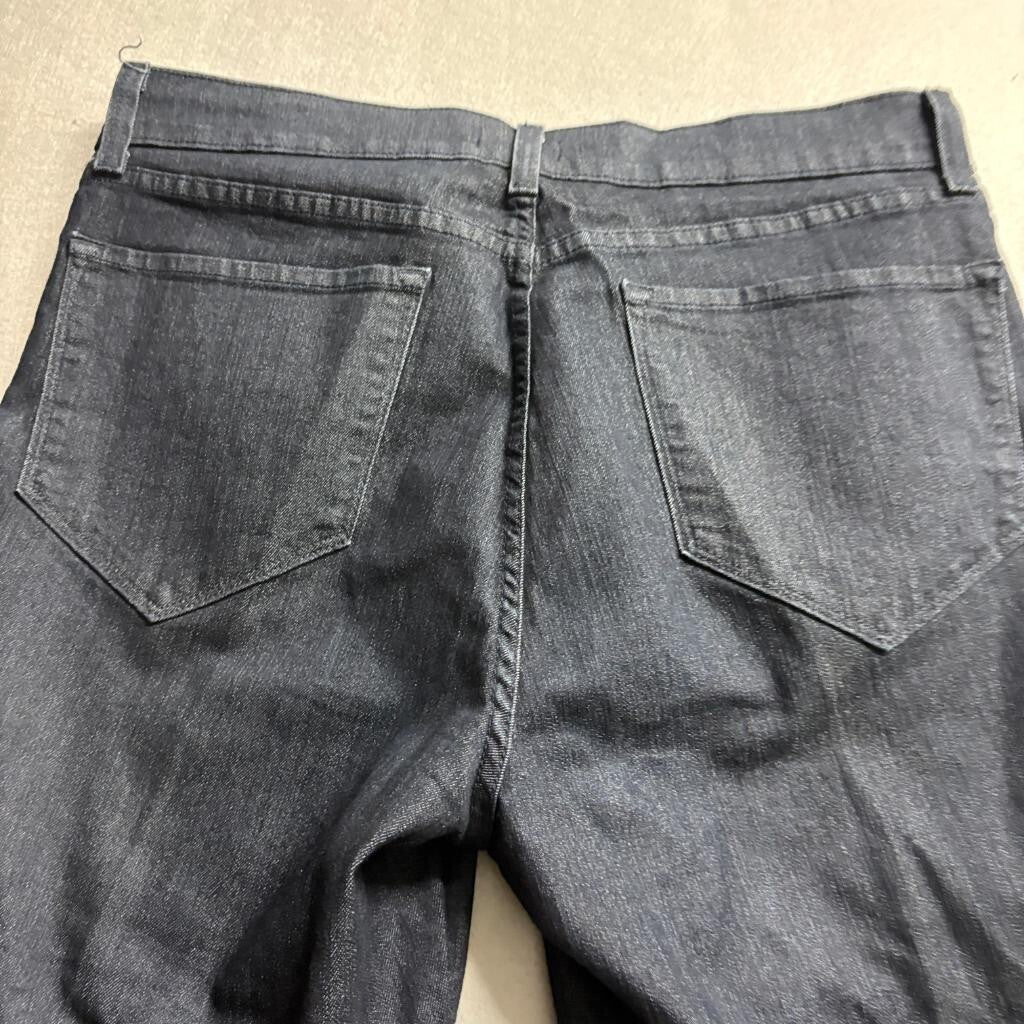 NYDJ Not Your Daughters Jeans Crop Capris Womens 14 Dark Wash Studded Hem