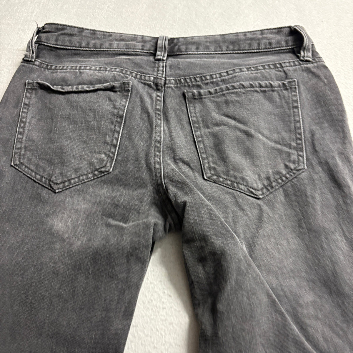 We The Free Free People Flare Jeans Womens 27 Black Distressed Raw Hem Denim