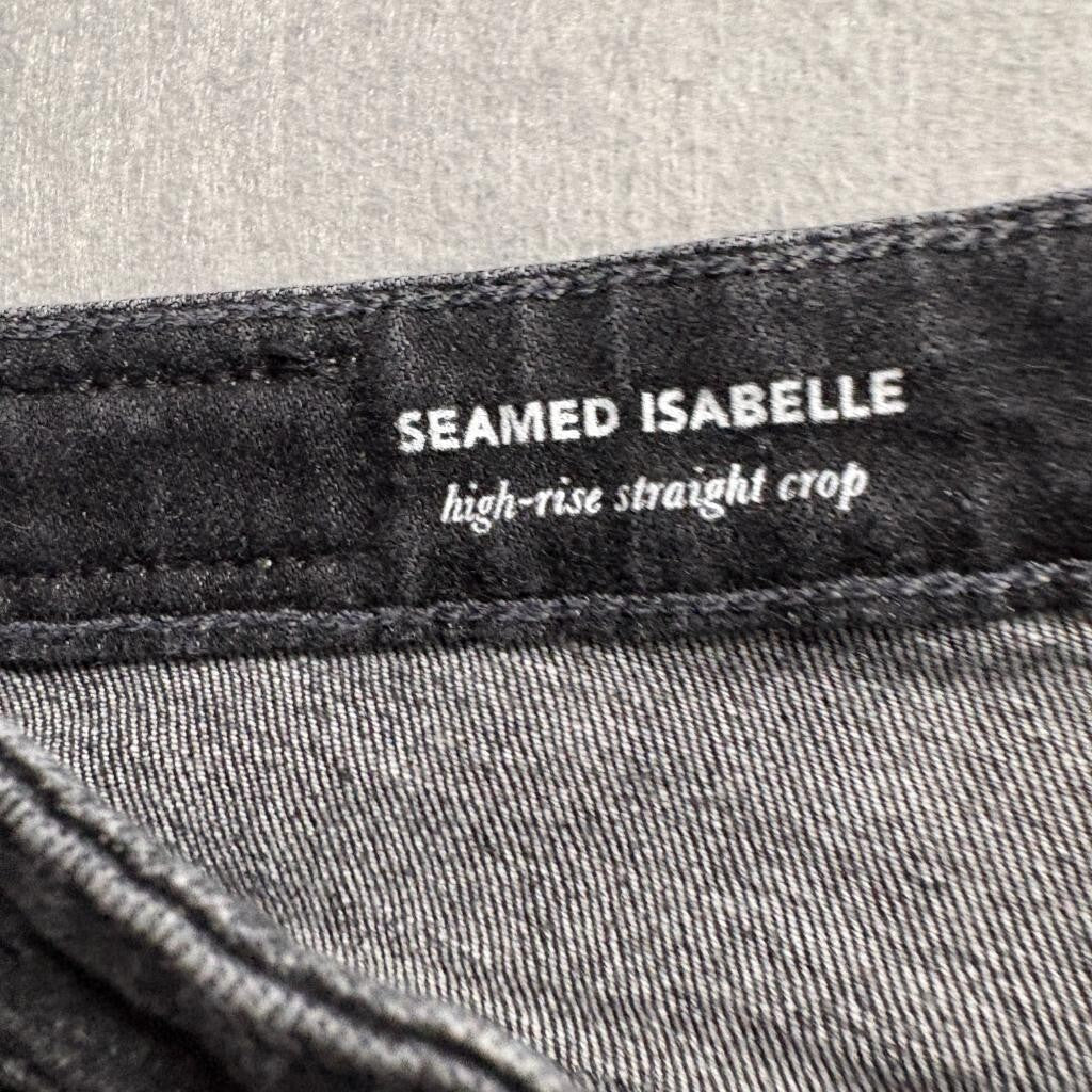 AG Adriano Goldschmied Seamed Isabelle High Rise Straight Crop Jeans Size 27R