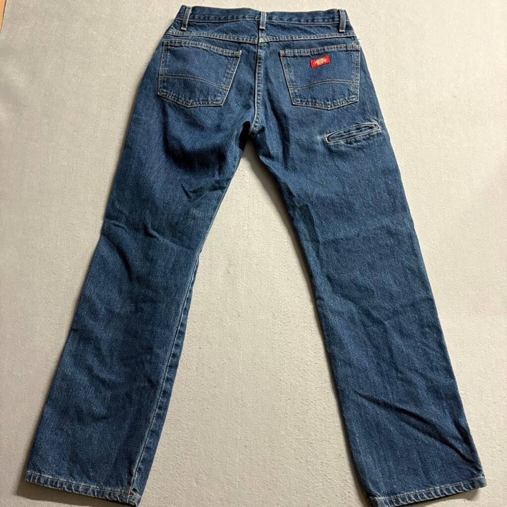 Dickies Regular Fit Carpenter Jeans Mens 30x30 Blue 100% Cotton Denim Workwear