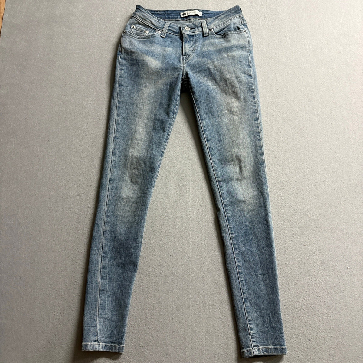 Levis Legging Jeans Womens 26x28 Blue Denim Skinny Stretch Low Rise