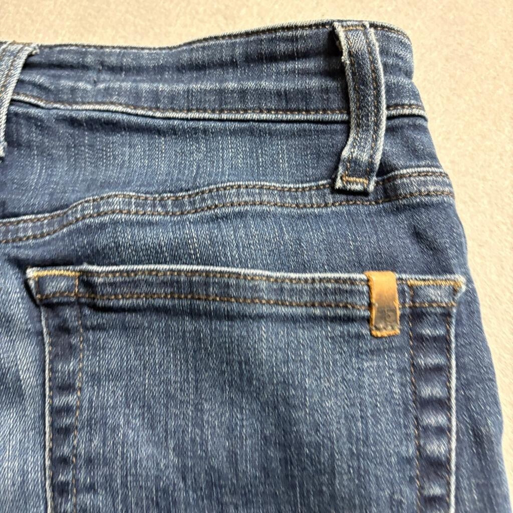Joes Jeans Womens 26 High Rise Skinny Ankle Raw Hem Blue Denim Stretch Jeans
