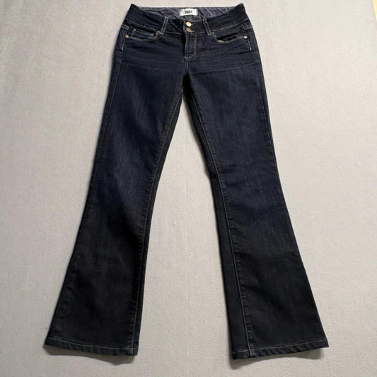 Paige Hidden Hills Bootcut Jeans Womens 26 Dark Wash Blue Denim Stretch