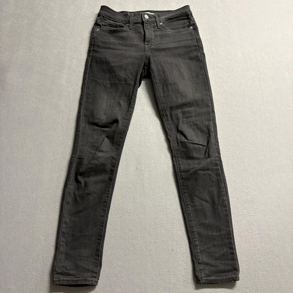 Levis 311 Shaping Skinny Jeans Womens 26 Gray Denim Stretch Mid Rise