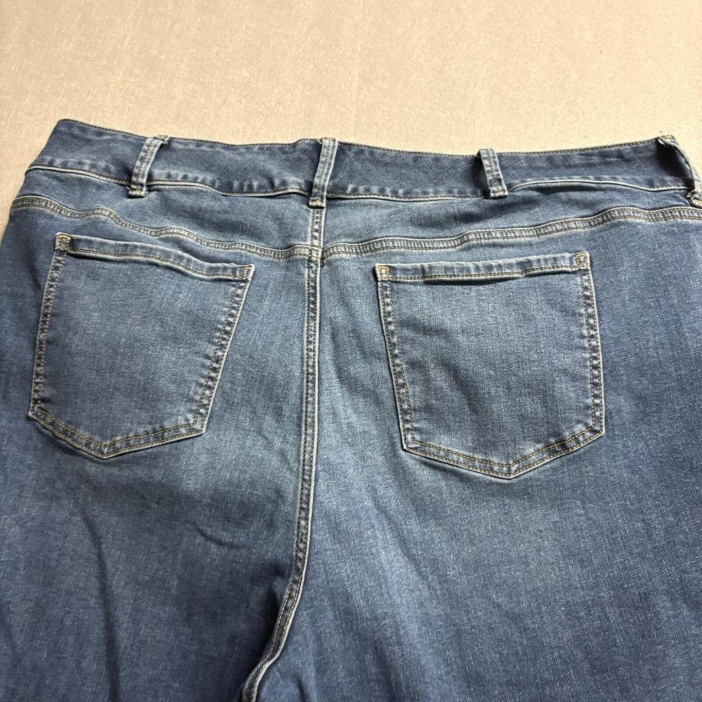 Torrid Crop Jegging Jeans Womens Plus Size 24 Blue Denim Super Soft Stretch