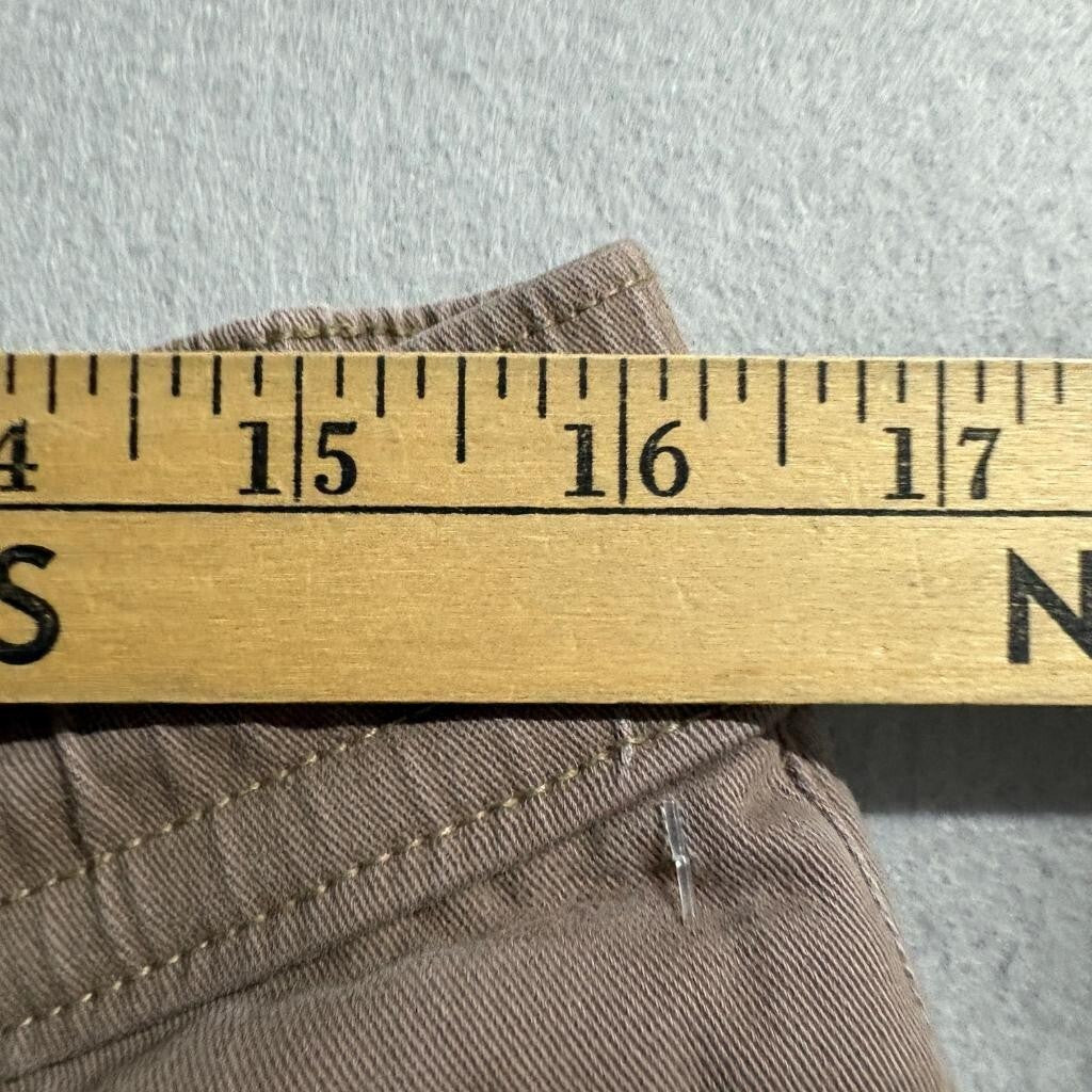 Across The Pond Signature Line Mens Medium Brown Cargo Jogger Pants Stretch