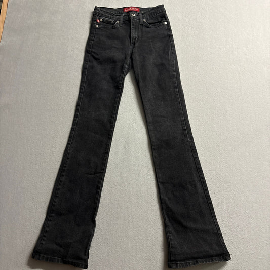 Just USA Black Flare Jeans Womens Size 0 Stretch Denim Style O 747 Low Rise