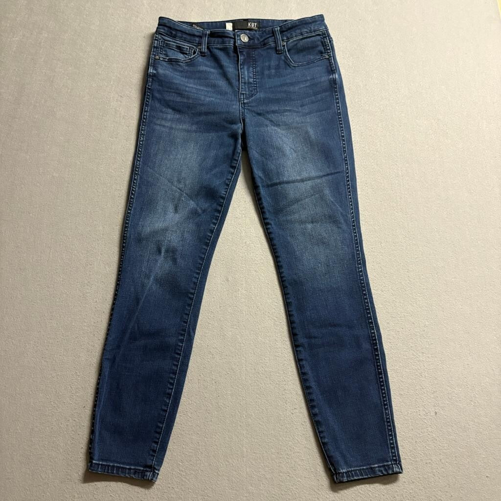 Kut from the Kloth Connie High Rise Fab Ab Ankle Skinny Jeans Womens Size 6 Blue