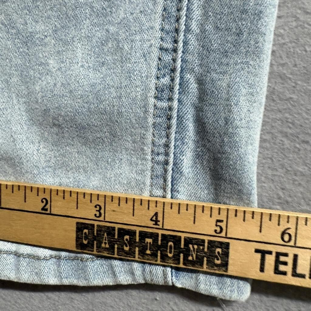 Simple Society Jogger Jeans Womens Size 7/28 Light Wash Elastic Waist Denim
