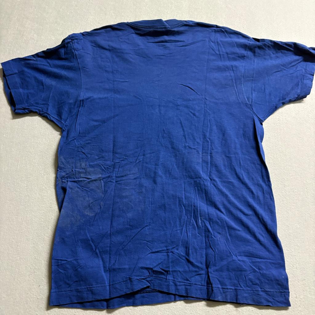 Vintage Fruit of the Loom Pocket T-Shirt Mens XL Blue Single Stitch Made in USA