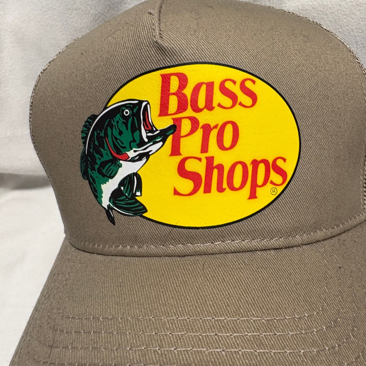 Bass Pro Shops Trucker Hat Snapback Mesh Back Tan Brown Fishing Cap OSFM - Photo 2