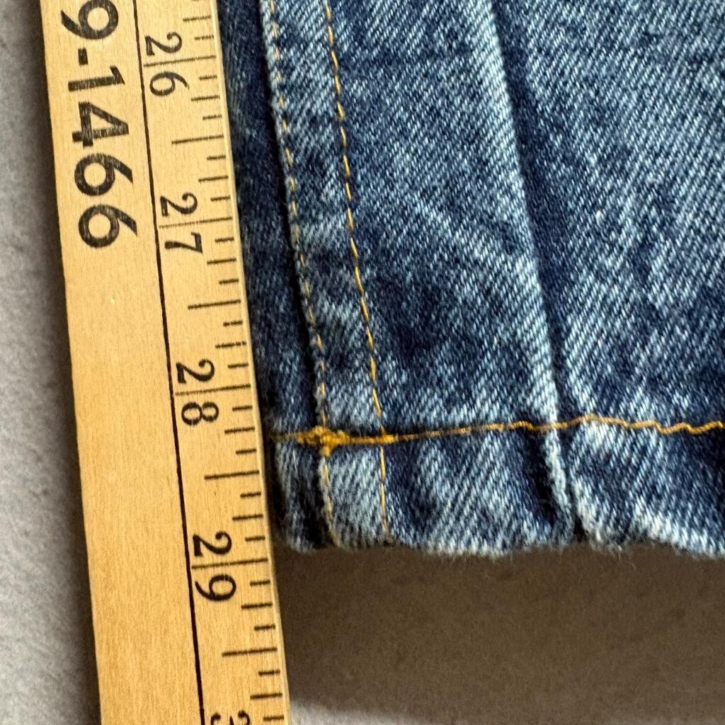 Vintage Wayne Acid Wash Jeans L/30 High Rise Tapered Leg Blue Denim Taiwan