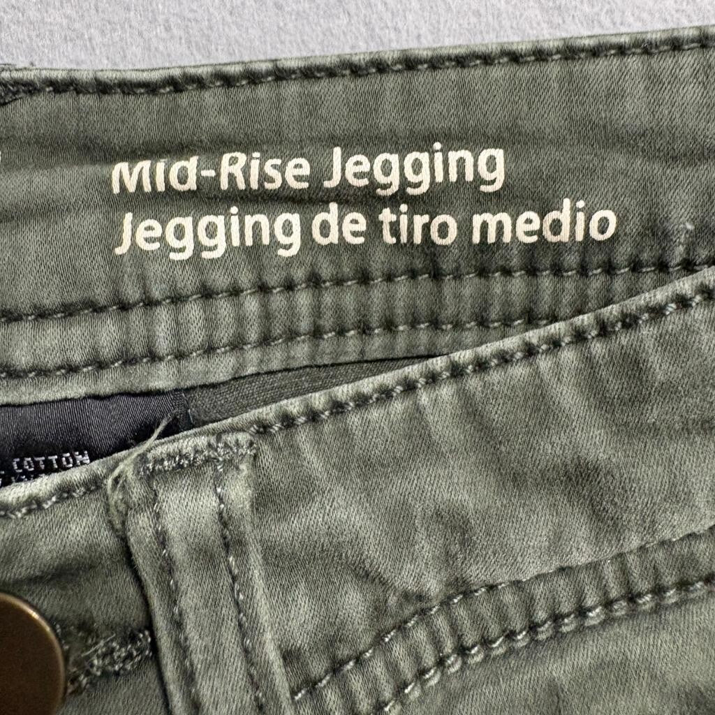 Mossimo Denim Womens Mid Rise Jegging Size 2 26 Green Utility Cargo Pants