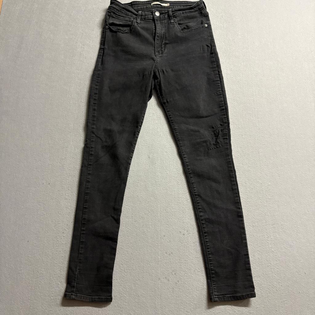 Levis 721 High Rise Skinny Jeans Womens Size 30 Black Denim Stretch Pants