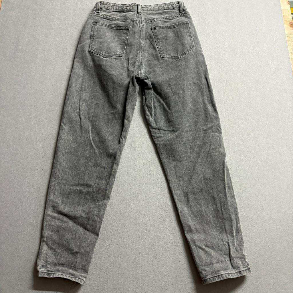 PrettyLittleThing Mom Jeans Womens US 6 Gray Acid Wash Denim High Rise Tapered