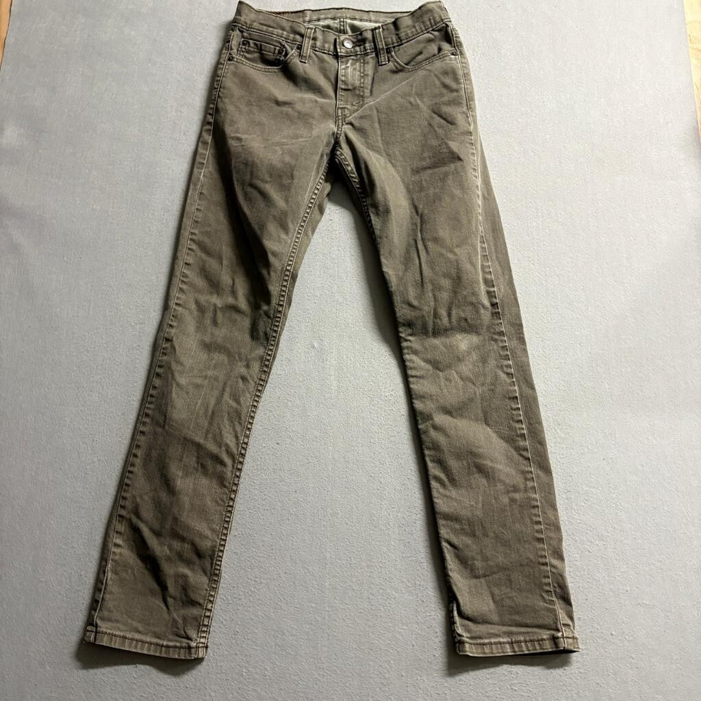 Levi's 511 Slim Jeans Mens 29x32 Olive Green Stretch Denim Pants
