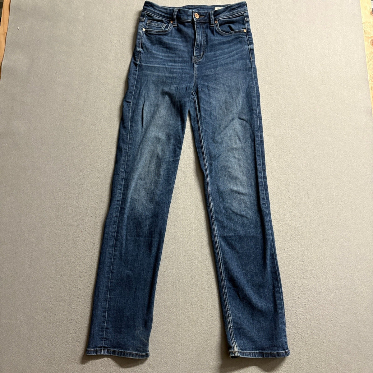 M&S Marks & Spencer The Sophia Straight Jeans Womens US 4 Blue Denim Stretch