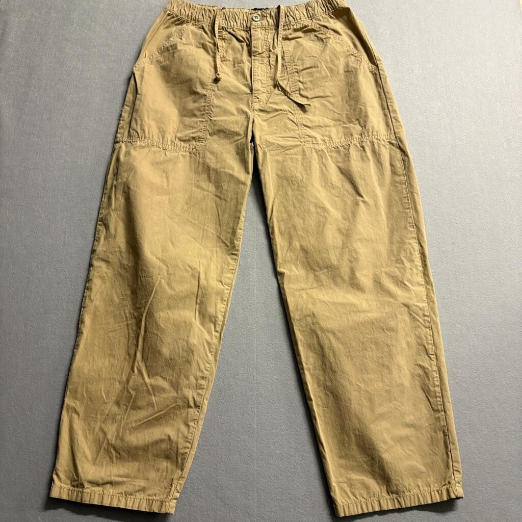 Stan Ray Easy Pants Mens Medium Khaki Tan Cotton Drawstring Elastic Waist