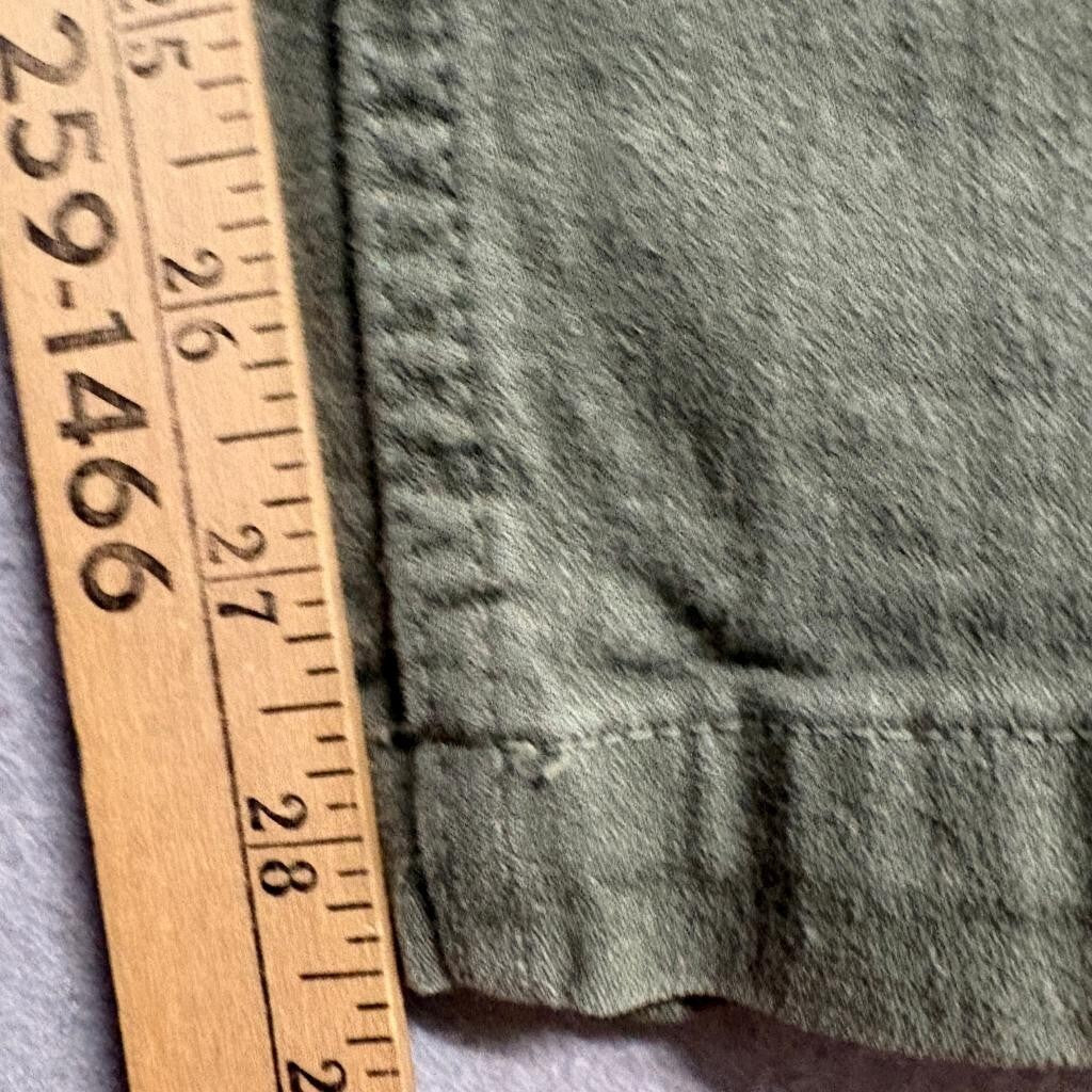 L.L. Bean Utility Pants Womens 6 Reg Green Stretch Cotton Blend Straight Leg