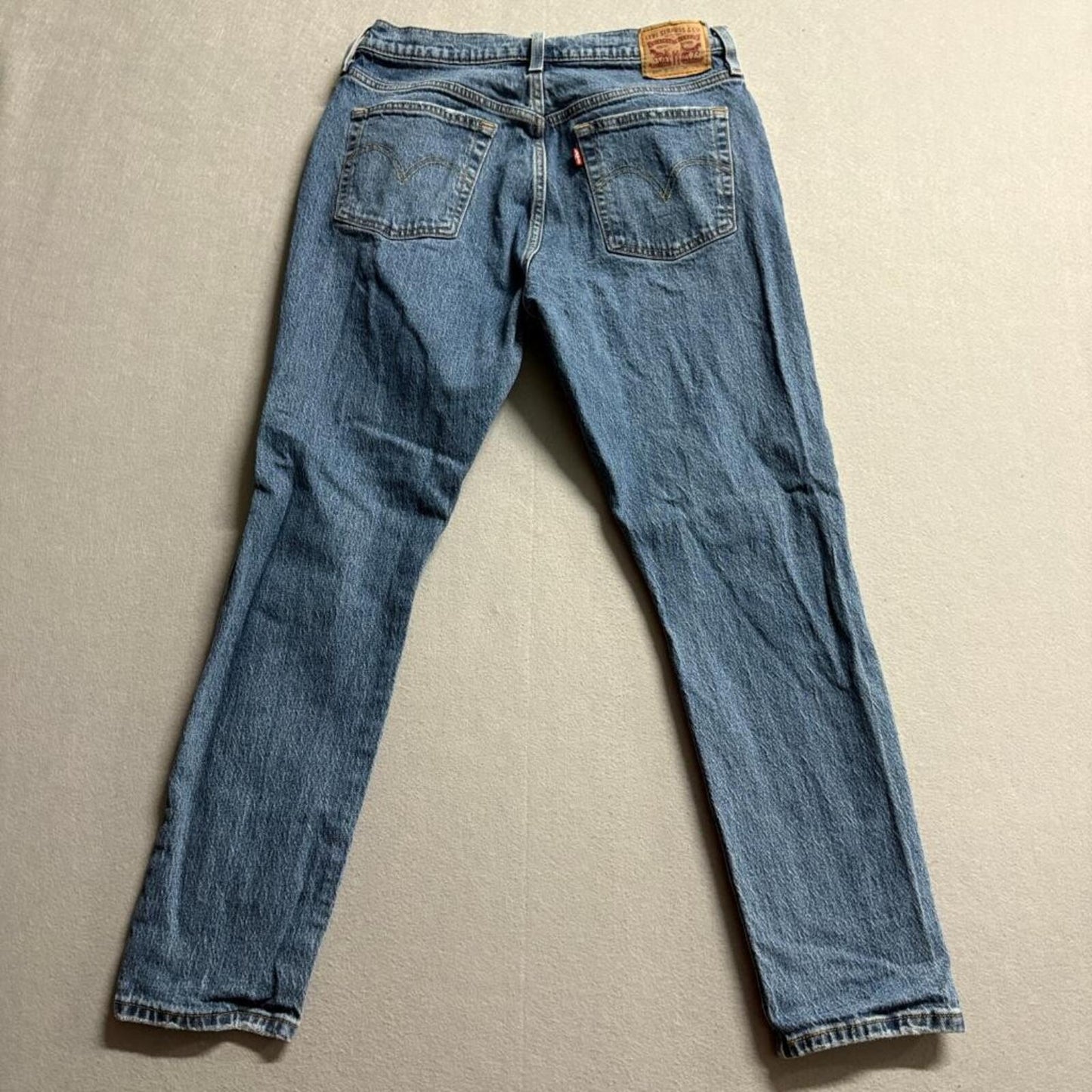Levis 501 Original Fit Jeans Mens W29 L28 Blue Denim Button Fly Waterless