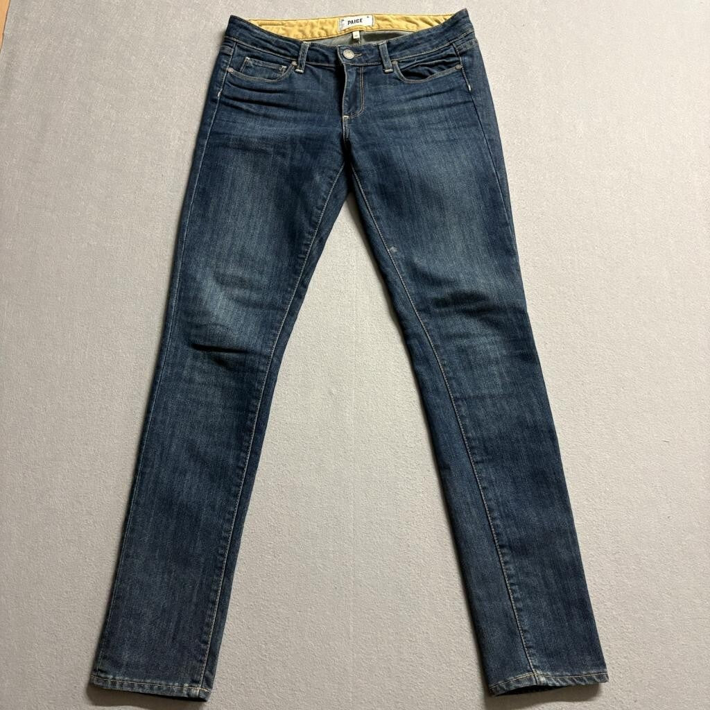 Paige Skyline Skinny Jeans Womens 28 Blue Denim Mid Rise Stretch