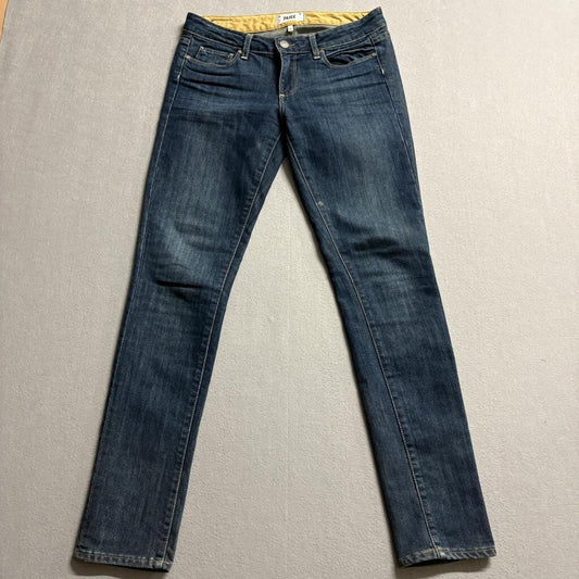Paige Skyline Skinny Jeans Womens 28 Blue Denim Mid Rise Stretch