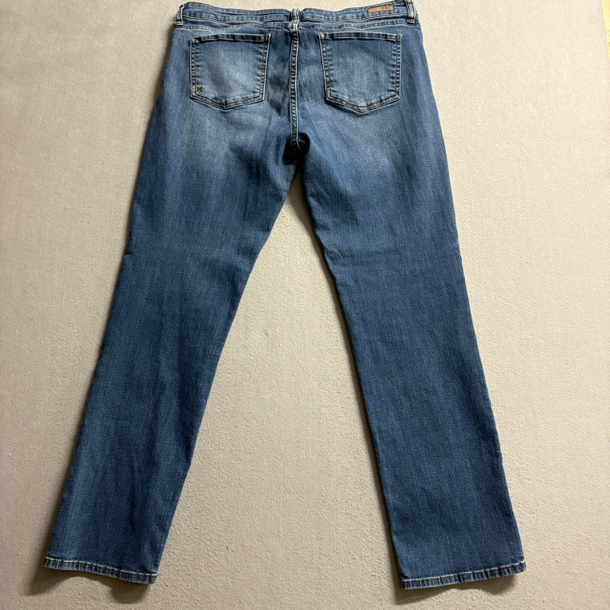 Kut from the Kloth Jeans Womens 14 Blue Denim Straight Leg Stretch SP094MJ6