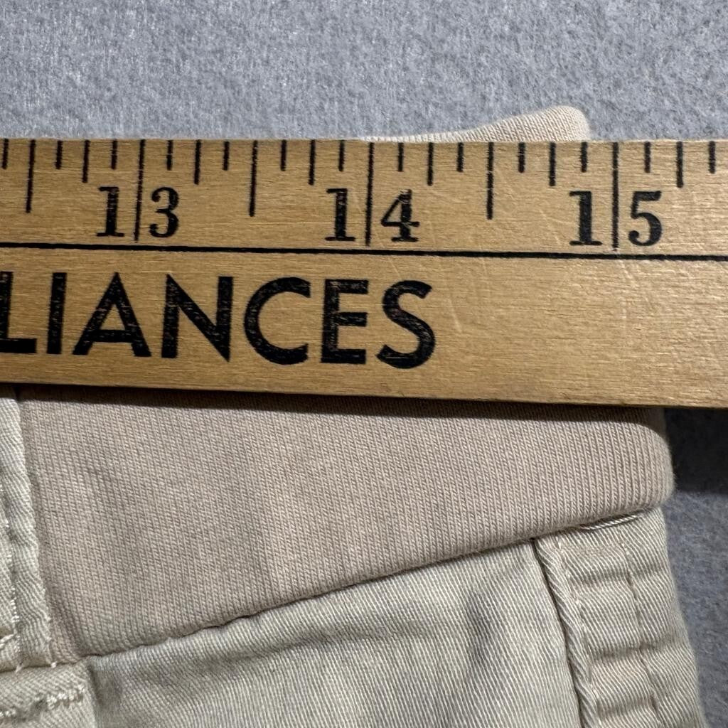 Lee Women Stretch Waist Cargo Pants Beige Khaki Crop Capris Size 8 Stretch