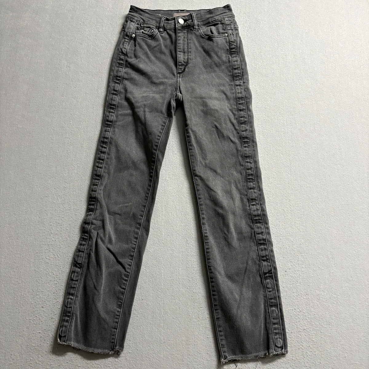 DL1961 Mara Ankle High Rise Straight Denim Jeans Womens Size 24 Charcoal Black