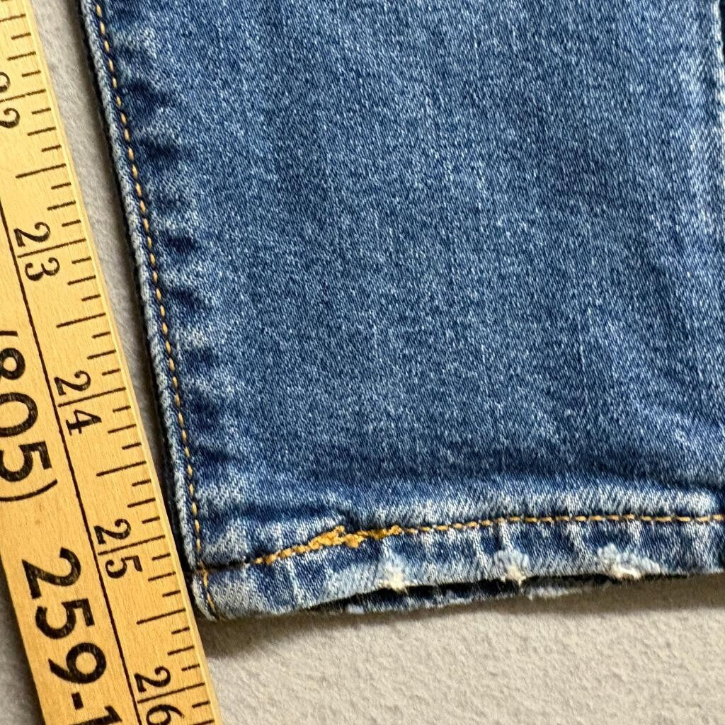 Levis Wedgie Skinny Jeans Womens 25 Blue Denim High Rise Stretch Ankle