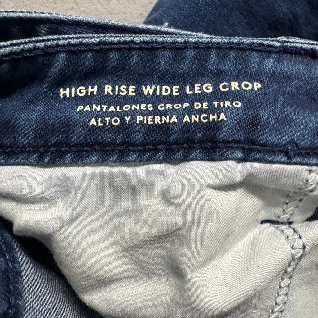 Universal Thread High Rise Wide Leg Crop Jeans Womens Size 2 26 Blue Denim