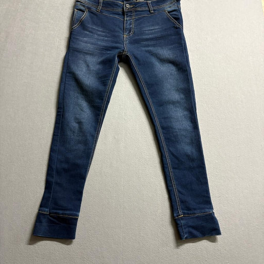 Hype Skinny Jeans Womens Size 30 Blue Denim Stretch Mid Rise Cuff Hem
