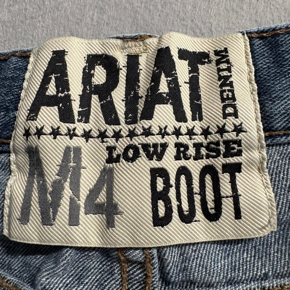 Ariat M4 Low Rise Boot Cut Jeans Mens 40x32 Blue Stretch Denim Western Work