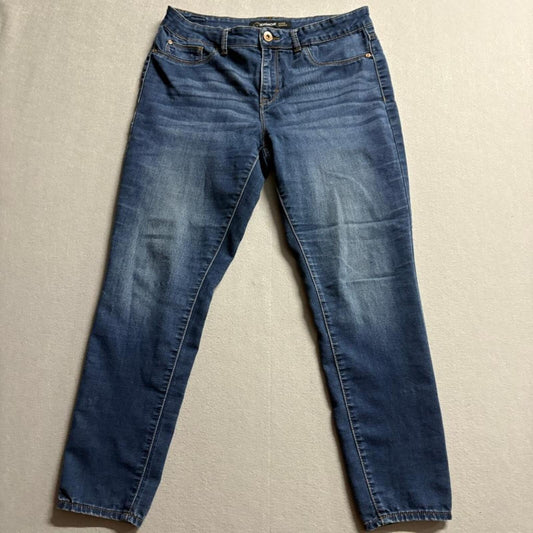 Jordache Super Skinny Jeans Womens Size 12 Dark Wash Blue Denim Stretch