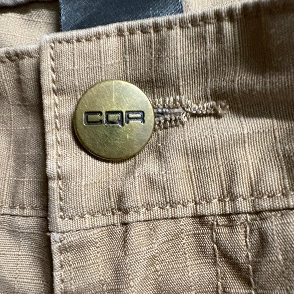 CQR Mens Tactical Cargo Pants Coyote Brown Ripstop Work Combat Pants Size 28x27