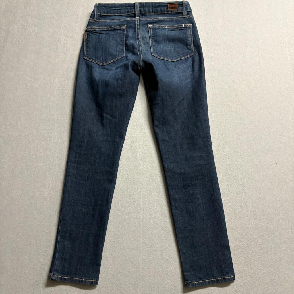 Paige Kylie Crop Jeans Womens 27 Dark Wash Stretch Denim Cropped Straight Blue