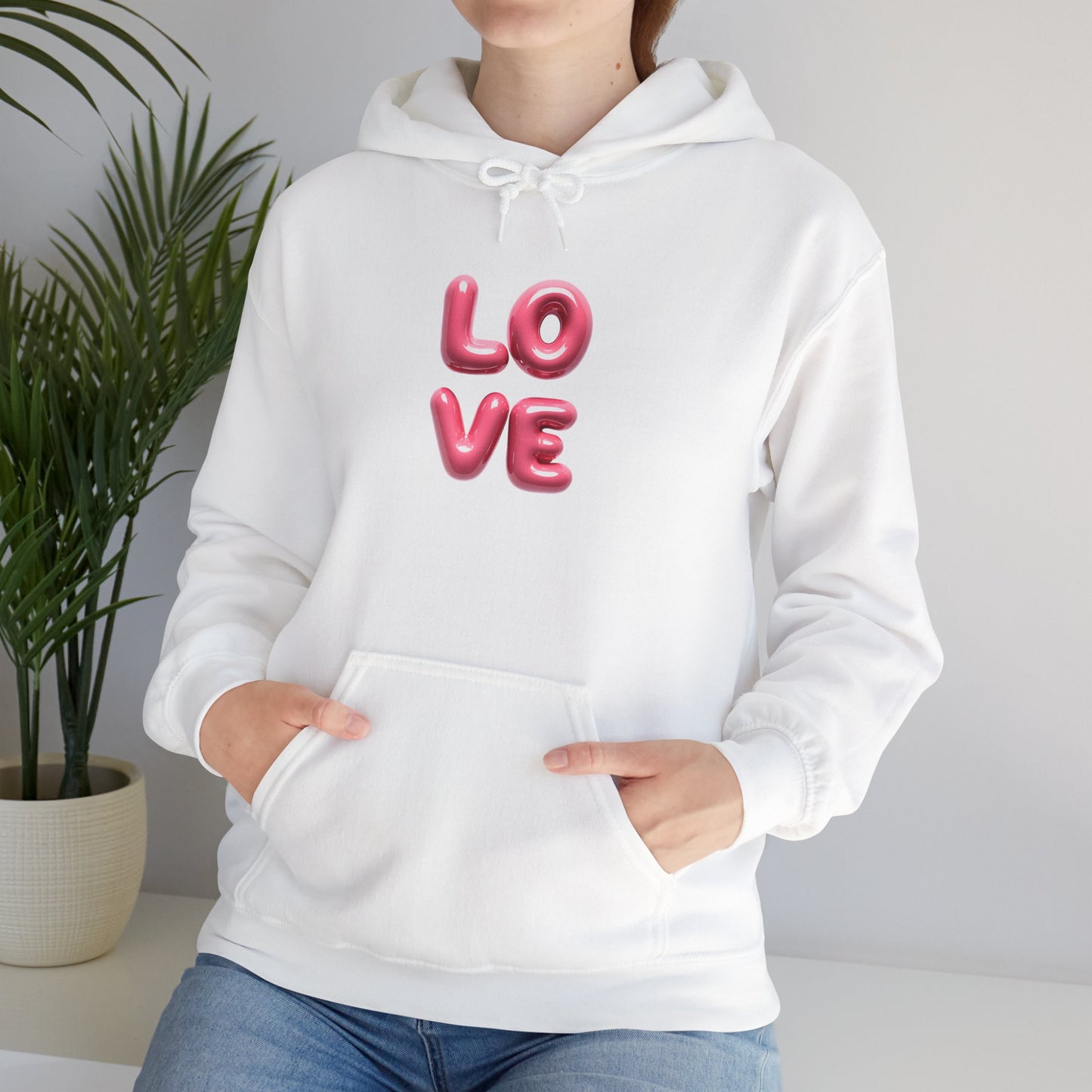 Hoodie Hooded Sweatshirt LOVE Valentines Day Gift For Her