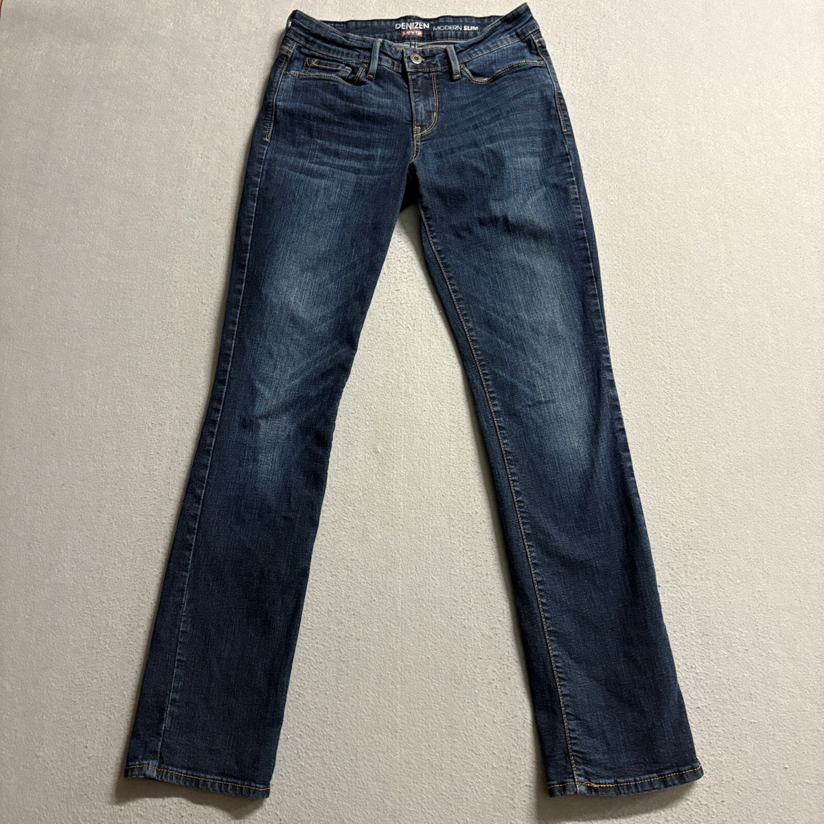 Denizen From Levis Modern Slim Jeans Womens Size 4M W27 L32 Dark Blue Stretch