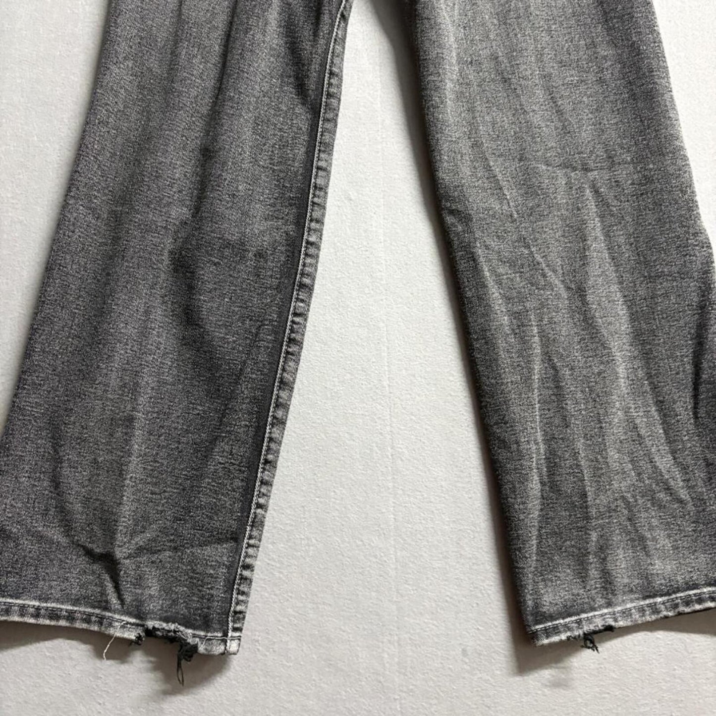 Shein Jeans Womens Size 6 Gray Acid Wash Wide Leg High Rise Denim Pants