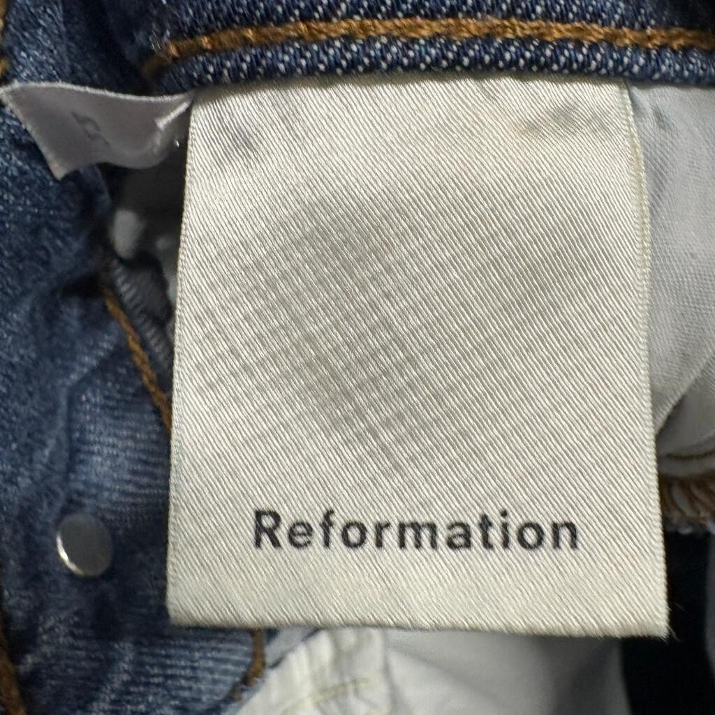 Reformation High Skinny Jeans Womens 23 Blue Denim Rhine Wash High Rise Stretch
