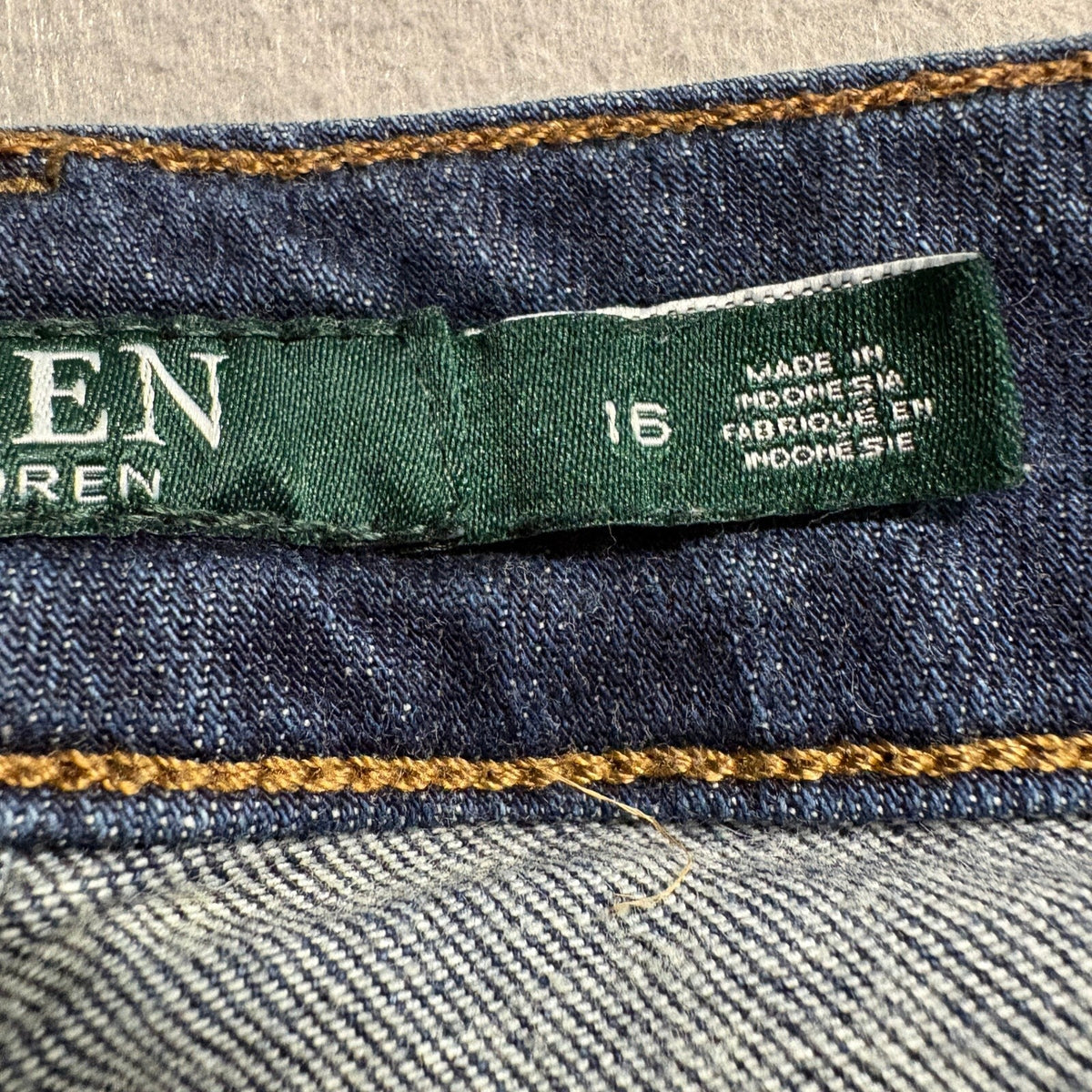 Lauren Ralph Lauren Jeans Womens 16 Blue Denim Stretch Skinny Leg Pants