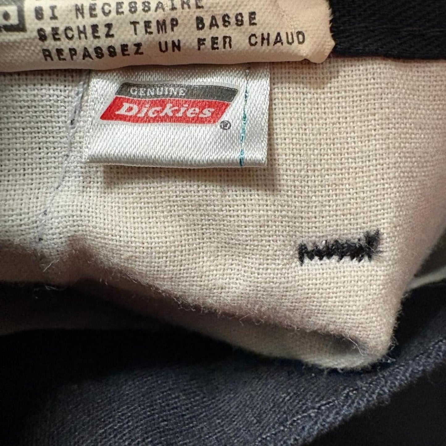 Genuine Dickies Women Black Work Pants Size 30x32 Straight Leg Twill Chino