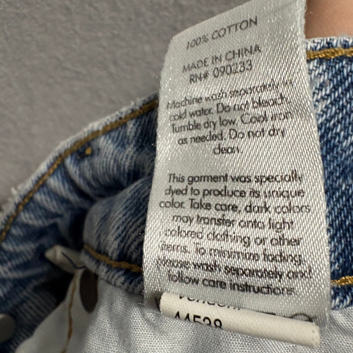 PacSun Mom Jeans Size 28 Light Wash High Rise Straight Leg 100% Cotton Denim