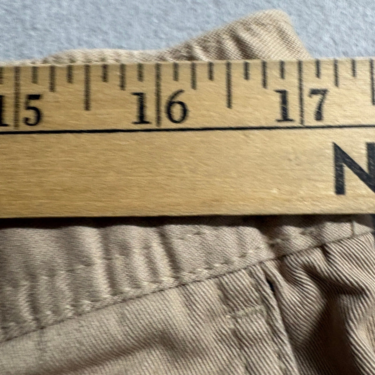 HM Mens Skinny Fit Cargo Pants Medium Tan Beige Drawstring Elastic Waist Stretch